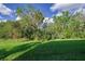 Lush green backyard with mature trees at 12413 Osorio Ct # 101, Sarasota, FL 34238