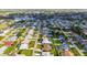 High-angle view of a house with a pool in a residential area at 23095 Langdon Ave, Port Charlotte, FL 33954