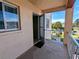 Private balcony with sliding glass door access at 3935 Lake Bayshore Dr # F-316, Bradenton, FL 34205