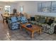 Living room with floral couches and wood coffee table at 3935 Lake Bayshore Dr # F-316, Bradenton, FL 34205