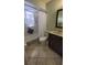 Clean bathroom with shower/tub combo, toilet and vanity at 4924 Live Oak Cir # 115, Bradenton, FL 34207