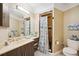 Clean bathroom with shower stall and modern vanity at 6101 34Th W St # 5G, Bradenton, FL 34210