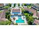 Aerial view of community pool and clubhouse at 6101 34Th W St # 5G, Bradenton, FL 34210