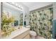 Bathroom with a shower/tub combo and patterned shower curtain at 6515 Heritage Ln # 2615, Bradenton, FL 34209