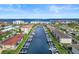 Aerial view of canal front community at 208 Lewis Cir # 4A, Punta Gorda, FL 33950