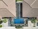 Aerial view of home with screened pool at 208 Lewis Cir # 4A, Punta Gorda, FL 33950