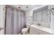 Bathroom with a shower/tub combo, vanity, and a toilet at 2447 Twin Dr # 12, Sarasota, FL 34234