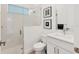 Stylish bathroom features glass shower enclosure and contemporary sink at 6314 Sea Lavender Dr, Bradenton, FL 34210