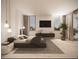 Bright bedroom with a large TV and plenty of natural light at 6489 Gulfside Rd, Longboat Key, FL 34228