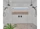 Luxurious shower featuring dual shower heads, mosaic tile floor, and accent lighting at 2425 Floyd St, Sarasota, FL 34239