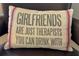 Throw pillow with funny saying about girlfriends at 6016 28Th W St # 6016, Bradenton, FL 34207