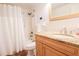 Bathroom with granite vanity, tiled floor and shower/tub combo at 560 Bradenton Rd, Venice, FL 34293