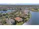 Bird's-eye view of waterfront homes in a peaceful community at 8128 Collingwood Ct, University Park, FL 34201