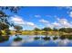 Serene lake view with lush greenery and a clear blue sky at 9506 Royal Calcutta Pl, Lakewood Ranch, FL 34202