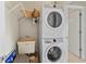 Laundry room with washer, dryer, and extra storage at 1256 Spoonbill Landings Cir, Bradenton, FL 34209