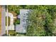 Top-down view of a single-story home with a large yard at 1616 North Dr, Sarasota, FL 34239