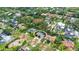 House nestled in a tree-lined neighborhood, seen from above at 1616 North Dr, Sarasota, FL 34239