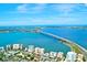 Aerial view of waterfront homes and bridge at 500 N Jefferson Ave # G5, Sarasota, FL 34237