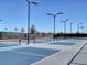 Well-lit community pickleball courts with fencing at 5058 Surfside Cir, Lakewood Ranch, FL 34211