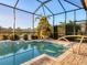 Relaxing screened pool and spa with water features at 5058 Surfside Cir, Lakewood Ranch, FL 34211