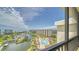 Great aerial view from condo lanai of community pool, pond and beach at 5770 Midnight Pass Rd # 705C, Sarasota, FL 34242