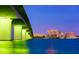Evening cityscape view with bridge and city lights at 62 Audubon Pl, Sarasota, FL 34237