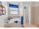 Bathroom with garden tub, separate shower, and toilet at 8231 Stirling Falls Cir, Sarasota, FL 34243