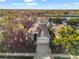 Aerial view of house highlighting its waterfront location at 8231 Stirling Falls Cir, Sarasota, FL 34243