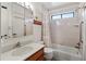 Clean bathroom with shower/tub combo and vanity at 1801 Gulf N Dr # 222, Bradenton Beach, FL 34217