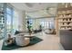 Elegant lobby with comfortable seating and modern decor at 301 Quay Commons # 1904, Sarasota, FL 34236