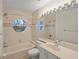 Clean bathroom, includes bathtub, toilet and vanity at 4028 Mira Lago Dr, Sarasota, FL 34238