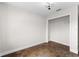 Bright bedroom with wood flooring and a spacious closet at 445 Horseshoe Loop Rd, Terra Ceia, FL 34250