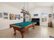 Game room with a pool table and ample space for entertainment at 4964 Bella Terra Dr, Venice, FL 34293