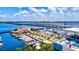 Aerial view of a beautiful marina with boats and waterfront property at 12640 Coastal Breeze Way, Bradenton, FL 34211