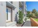 Modern townhouse with private entrance, walkway, and landscaping at 1720 Alderman St, Sarasota, FL 34236