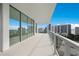 Spacious balcony offering stunning city and water views at 301 Quay Commons # 1111, Sarasota, FL 34236