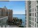 Panoramic view from balcony showcasing water and city skyline at 301 Quay Commons # 1111, Sarasota, FL 34236