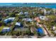 Spectacular aerial view showcasing the home's location and amenities at 3460 Flamingo Ave, Sarasota, FL 34242