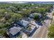 Aerial view showcasing the house and neighborhood at 3511 Camino Real, Sarasota, FL 34239