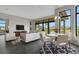 Bright dining area with large windows, looking out to a beautiful backyard at 4672 Mondrian Ct, Sarasota, FL 34240