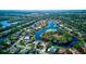 Aerial view showing home's location in a waterfront community at 4724 White Tail Ln, Sarasota, FL 34238