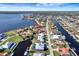 Bird's-eye view of property highlighting its waterfront lot and canal access at 118 Creek Se Dr, Port Charlotte, FL 33952