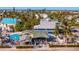 Outdoor seating area of a beachfront bar and restaurant at 19 Seaside Ct, Holmes Beach, FL 34217