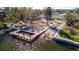 Aerial view of boat ramp and waterfront at 19 Seaside Ct, Holmes Beach, FL 34217