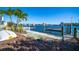 Private dock and boat lift providing direct water access at 19 Seaside Ct, Holmes Beach, FL 34217