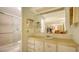 Bathroom with shower/tub combo and vanity at 3213 Sumac Ter, Sarasota, FL 34237