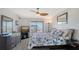 Main bedroom with king bed, balcony access and ocean view at 601 Gulf N Dr # 209, Bradenton Beach, FL 34217