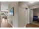 Bright hallway with views into living room and bedroom at 918 River Basin Ct # 101A, Bradenton, FL 34212