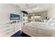 King bedroom with ceiling fan, lots of storage at 115 Tyler Dr # 203, Sarasota, FL 34236