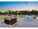 Enjoy sunsets from this waterfront deck complete with firepit and seating at 1245 Mill Creek Rd, Bradenton, FL 34212